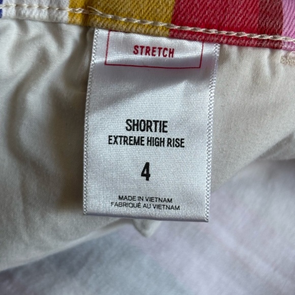 Express Dopamine Multicolor Striped High Waist Women's Shorts - Picture 3 of 9